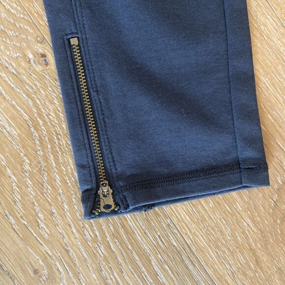Abercrombie & Fitch Ponte Pants Legging Women’s L Dark Gray Zip Cuff Slim Fit - Picture 2 of 7